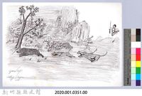 黑帶巴彥畫冊-42放狗追野獸藏品圖，第2張