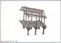 六柱穀倉-7六柱穀倉側開式的搭建7：放斜木藏品圖，第1張