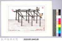 泰雅族的建築史：房屋篇-18竹屋的搭建1：上斜木藏品圖，第2張