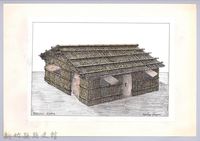 泰雅族的建築史：房屋篇-39竹屋的搭建7：安置門窗完成圖藏品圖，第1張