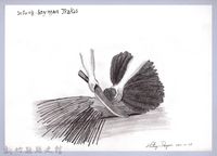 黑帶巴彥畫冊-25穀類收割3：切除小米莖藏品圖，第1張