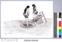 黑帶巴彥畫冊-30穀類入倉1：腳搓小米藏品圖，第2張