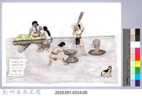 黑帶巴彥畫冊-38糯米餅製作3：搗糯米餅藏品圖，第2張