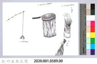 記憶中桃山村童玩的演進-19釣青蛙的網子製作藏品圖，第2張