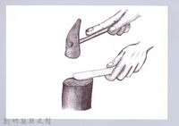 狩獵用具漁用-65製作口簧琴3：敲打簧片藏品圖，第1張