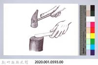 狩獵用具漁用-65製作口簧琴3：敲打簧片藏品圖，第2張