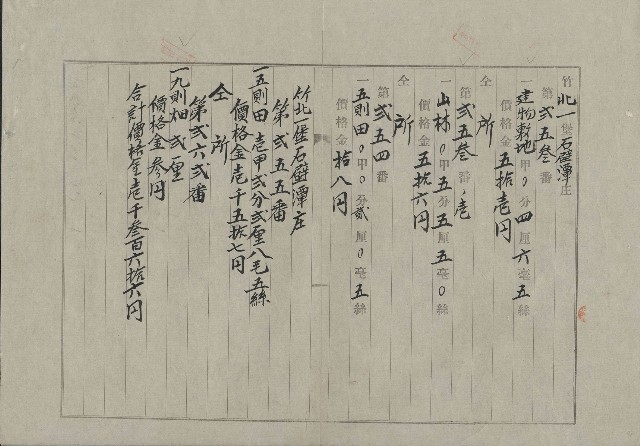 大正7年12月業主權保存登記申請書(二)的圖片