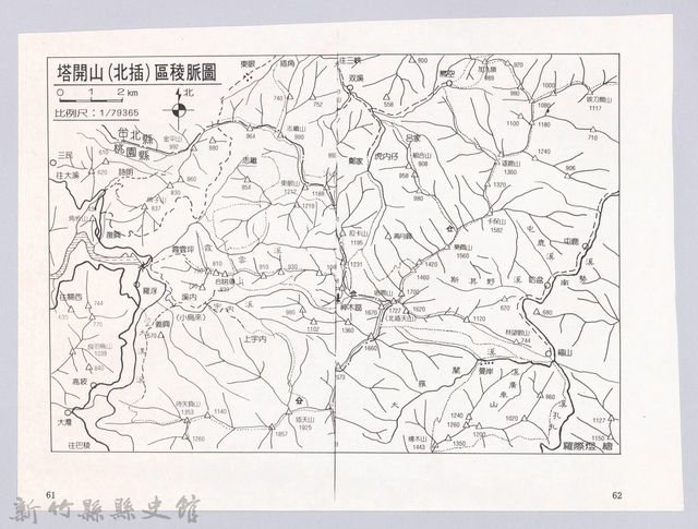 李崠山圖照27-塔開山（北插）區稜脈圖的圖片
