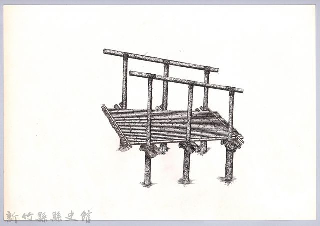 六柱穀倉-4六柱穀倉側開式的搭建4：放邊樑的圖片