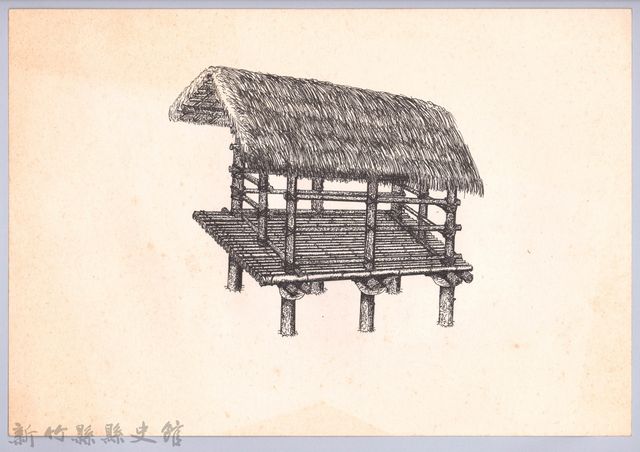 六柱穀倉-12六柱穀倉側開式的搭建10-2：牆木放置完成的圖片