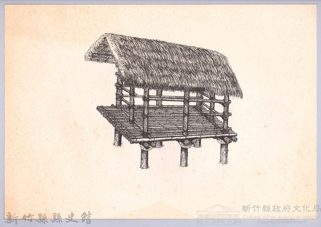 六柱穀倉-12六柱穀倉側開式的搭建10-2：牆木放置完成藏品圖，第1張