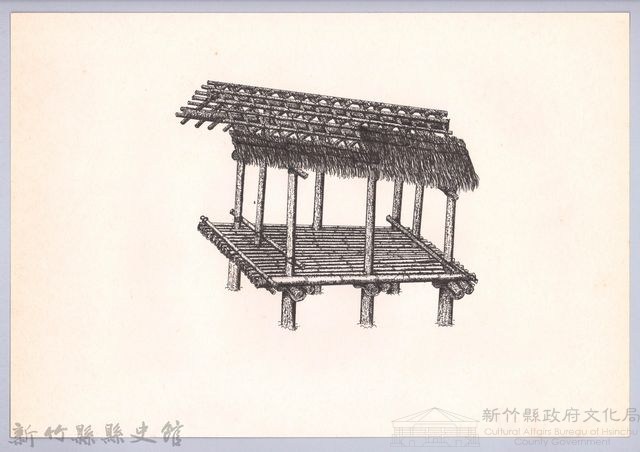 六柱穀倉-9六柱穀倉側開式的搭建9-1：鋪屋頂藏品圖，第1張