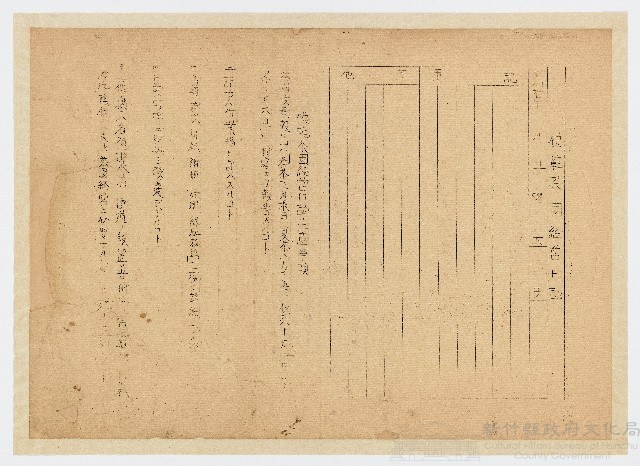 日誌表－模範茶園經營日誌注意事項藏品圖，第1張