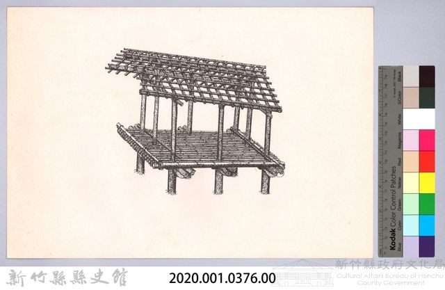 六柱穀倉-8六柱穀倉側開式的搭建8：放橫木藏品圖，第2張