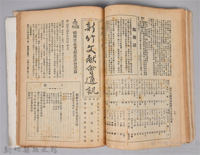 新竹文獻會通訊採集站長置(刊印本)藏品圖，第13張