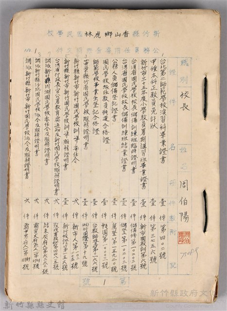 周伯陽公務員任用審查證明文件藏品圖，第1張