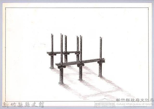 六柱穀倉-22六柱穀倉前開式的搭建2：立床桿藏品圖，第1張