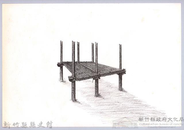 六柱穀倉-23六柱穀倉前開式的搭建3：鋪架台藏品圖，第1張