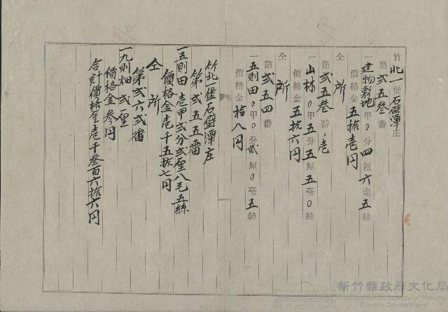 大正7年12月業主權保存登記申請書(二)藏品圖，第1張