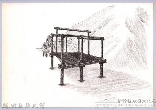 六柱穀倉-27六柱穀倉前開式的搭建6：上大樑藏品圖，第1張