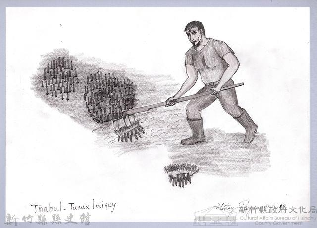 黑帶巴彥畫冊-8芒草林的開墾4：挖掘芒草根藏品圖，第1張