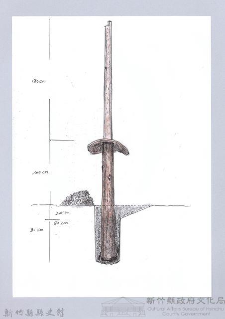 七柱穀倉-20立柱前的準備：立柱尺寸圖-1藏品圖，第1張