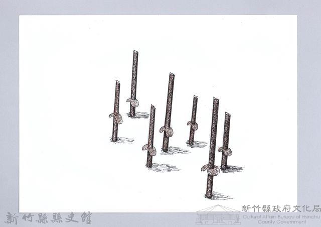 七柱穀倉-5七柱穀倉尖頂式的搭建1：立柱藏品圖，第1張