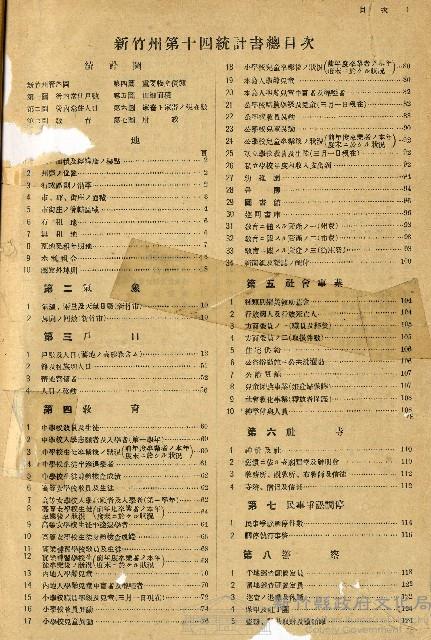 《新竹州第十四統計書》藏品圖，第1張