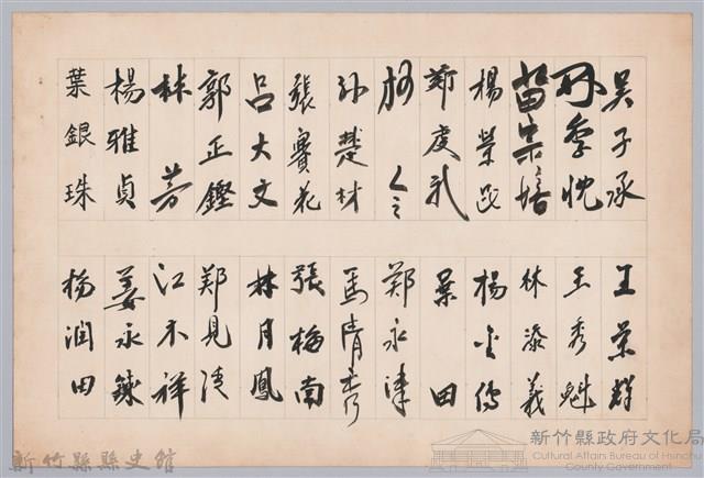 彭公瑞鷺縣長主持新竹縣政八年誌念：財政科職員簽名名冊藏品圖，第1張