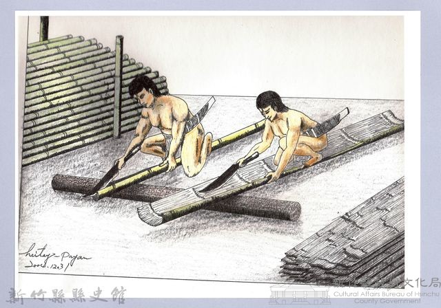 泰雅族的建築史：穀倉篇-36鋪竹篾板藏品圖，第1張