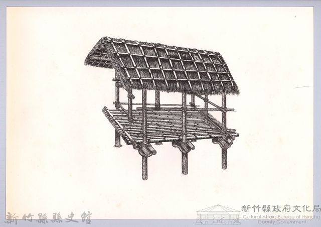 六柱穀倉-11六柱穀倉側開式的搭建10-1：立部分牆木藏品圖，第1張