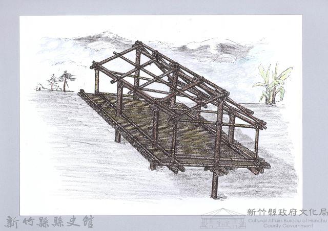 七柱穀倉-14七柱穀倉尖頂式的搭建9：放橫木藏品圖，第1張