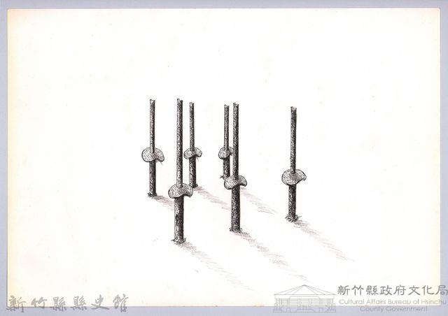 六柱穀倉-21六柱穀倉前開式的搭建1：立柱藏品圖，第1張