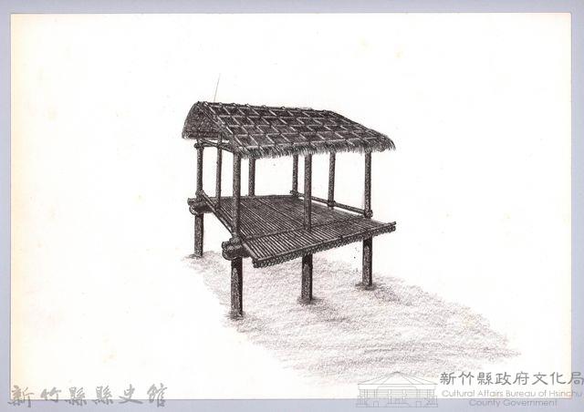 六柱穀倉-31六柱穀倉前開式的搭建10：立牆木藏品圖，第1張