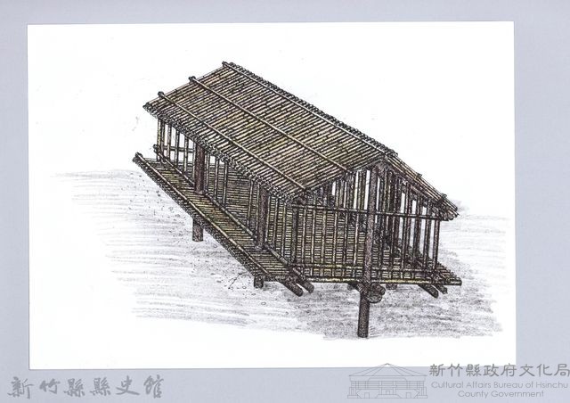 七柱穀倉-16七柱穀倉尖頂式的搭建11：立直牆骨藏品圖，第1張