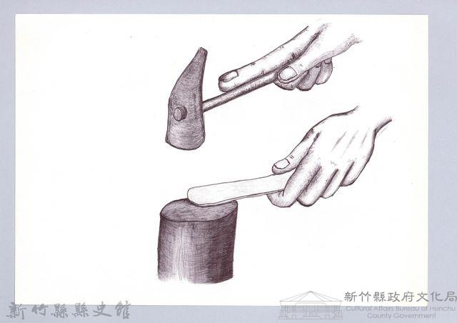 狩獵用具漁用-65製作口簧琴3：敲打簧片藏品圖，第1張
