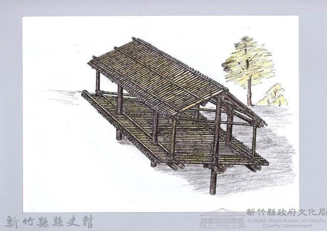 七柱穀倉-13七柱穀倉尖頂式的搭建10：鋪屋頂藏品圖，第1張