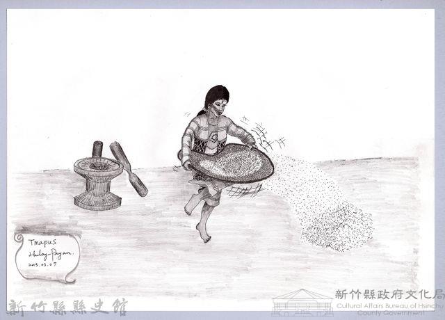 黑帶巴彥畫冊-32穀類入倉4-1：去糠藏品圖，第1張