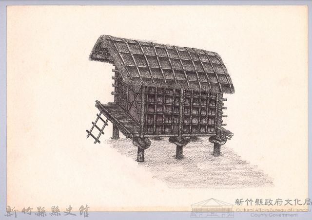 六柱穀倉-20六柱穀倉側開式的搭建16-2：完成圖(有門片)藏品圖，第1張