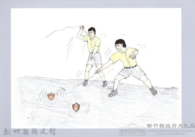 記憶中桃山村童玩的演進-7玩陀螺藏品圖，第1張