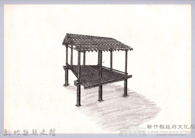 六柱穀倉-29六柱穀倉前開式的搭建8：放橫木藏品圖，第1張