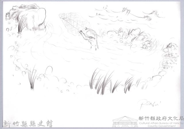 黑帶巴彥圖稿-7蚊帳撈魚藏品圖，第1張