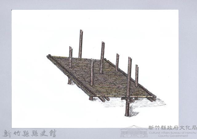 七柱穀倉-7七柱穀倉尖頂式的搭建3：鋪架台藏品圖，第1張