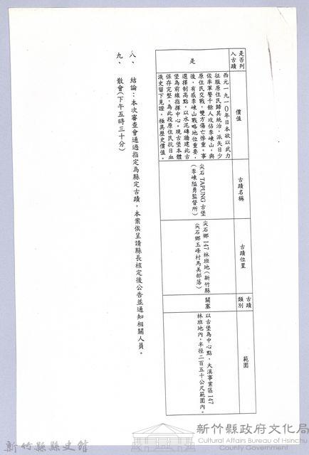 李崠山圖照29-〈公告指定「尖石TAPUNG古堡（尖石李棟隘勇監督所）」為縣定古蹟〉藏品圖，第5張
