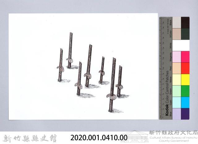 七柱穀倉-5七柱穀倉尖頂式的搭建1：立柱藏品圖，第2張