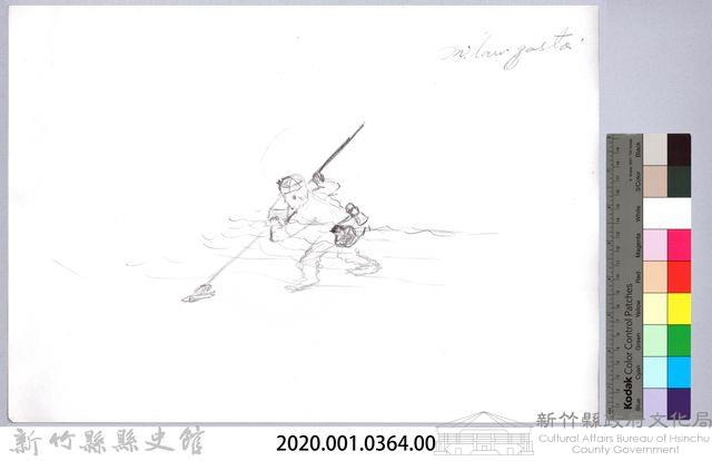 黑帶巴彥圖稿-4使用瓦斯燈叉魚藏品圖，第2張