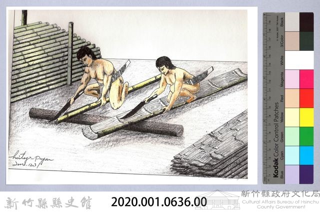 泰雅族的建築史：穀倉篇-36鋪竹篾板藏品圖，第2張