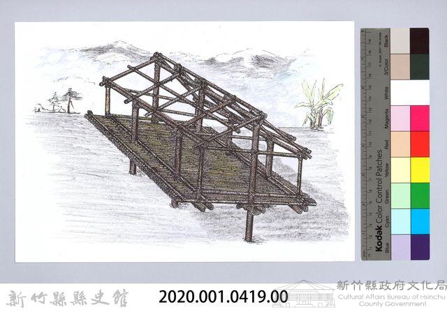 七柱穀倉-14七柱穀倉尖頂式的搭建9：放橫木藏品圖，第2張