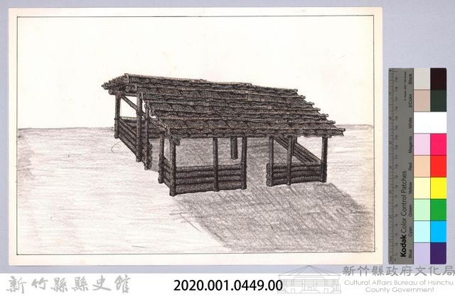 泰雅族的建築史：房屋篇-22樹皮屋的搭建3：鋪下半部牆面藏品圖，第2張
