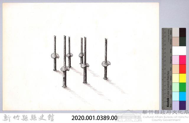 六柱穀倉-21六柱穀倉前開式的搭建1：立柱藏品圖，第2張